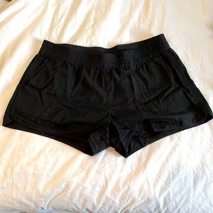 Joie- black linen shorts, size large